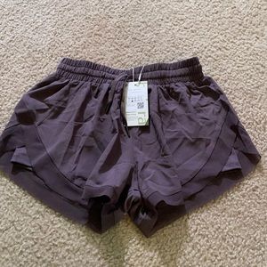NWT Halara track shorts purple L